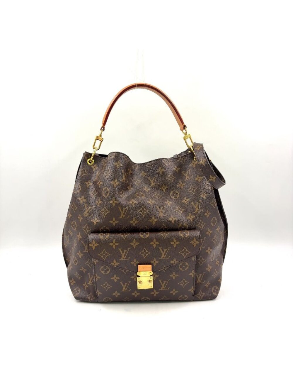 Louis Vuitton Metis Monogram Leather Brown Light Handbag Gold
